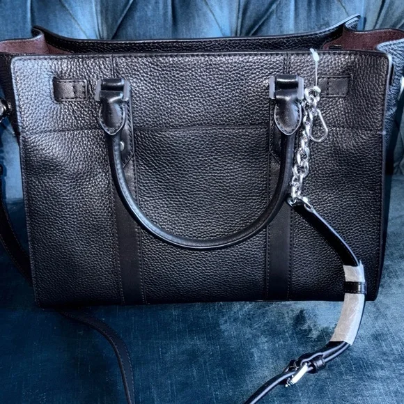 Michael Kors Black Studded Tote - Picture 3 of 6